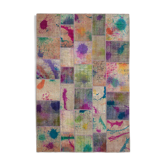 Handmade oriental 204 cm x 300 cm multicolor patchwork carpet