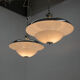 Set of Two Bauhaus Chandeliers, 1930s, Restored