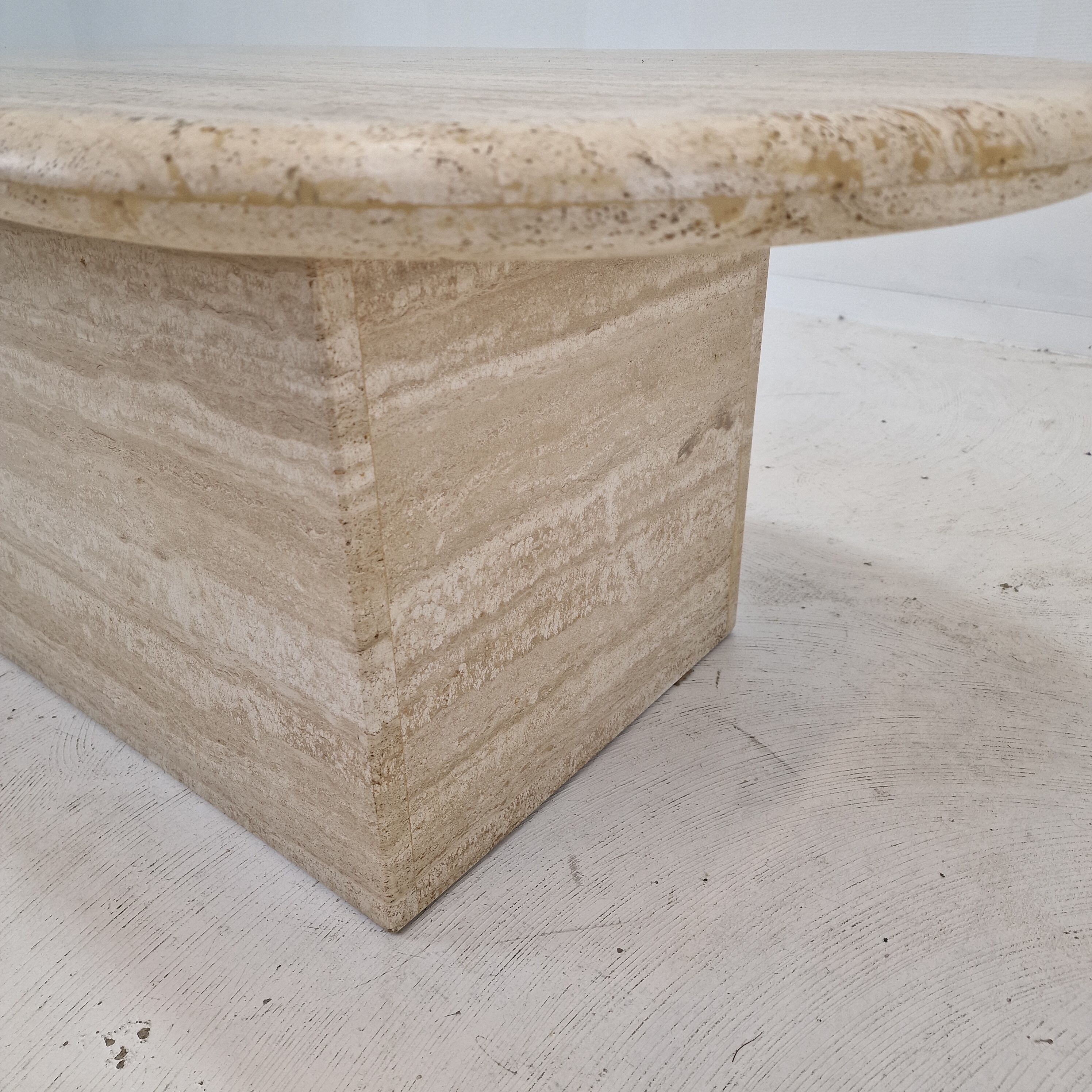 Travertin coffee table