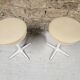 Paire de tabouret vintage en métal blanc de Brmshey & Co.,