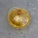 Old ochre yellow glass candy