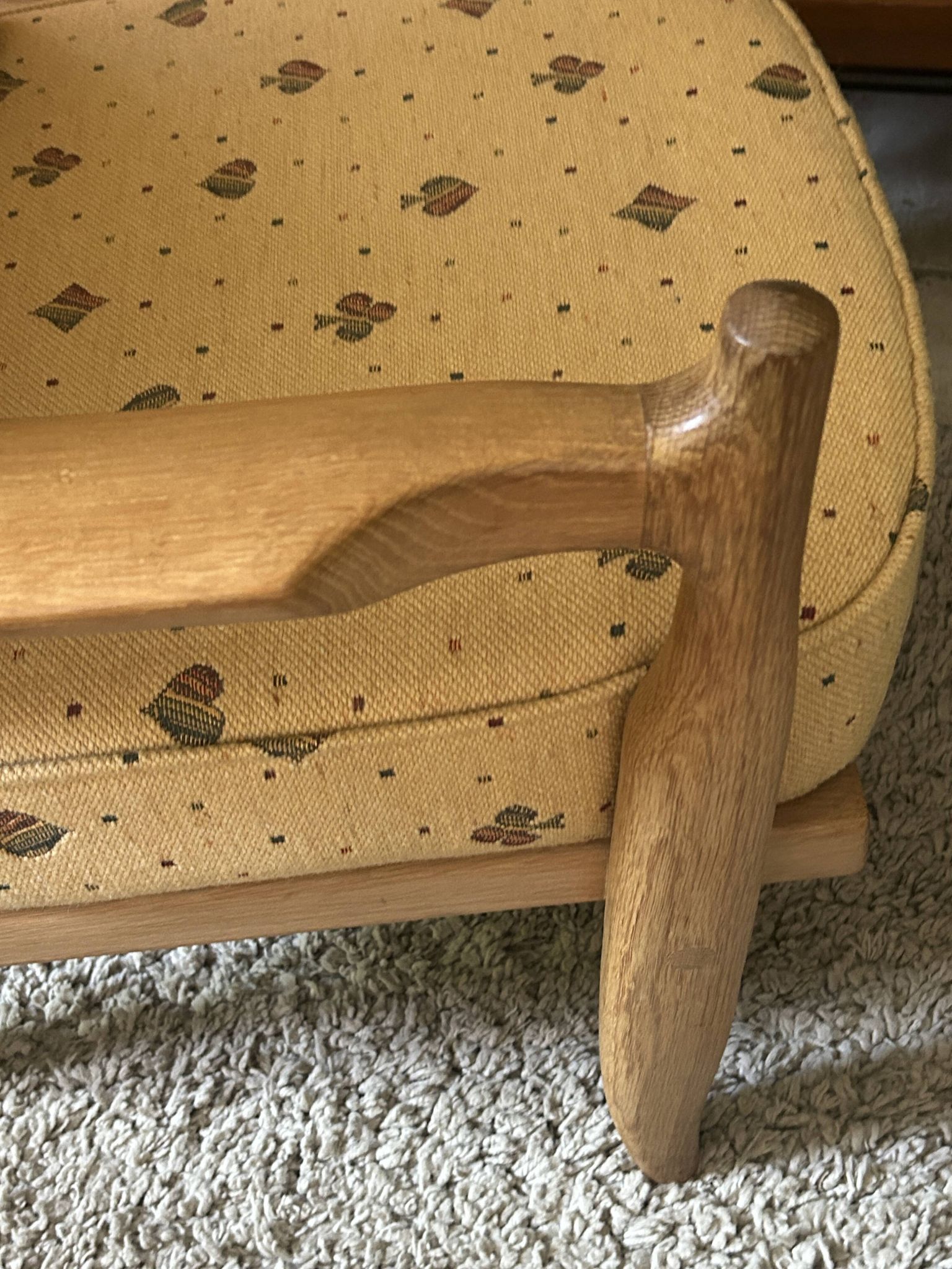 Guillerme et Chambron, José oak armchair, Edition Votre Maison 1960