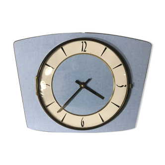 Old clock pendulum formica battery 70s vintage blue