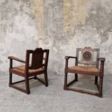 Paire de fauteuils néo-basque