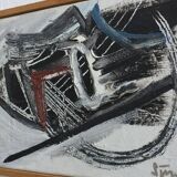 Lars Sjögren abstract oil painting | Sweden | 1965