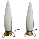 Ensemble de deux lampes de table Rockets du milieu du siècle, années 1960