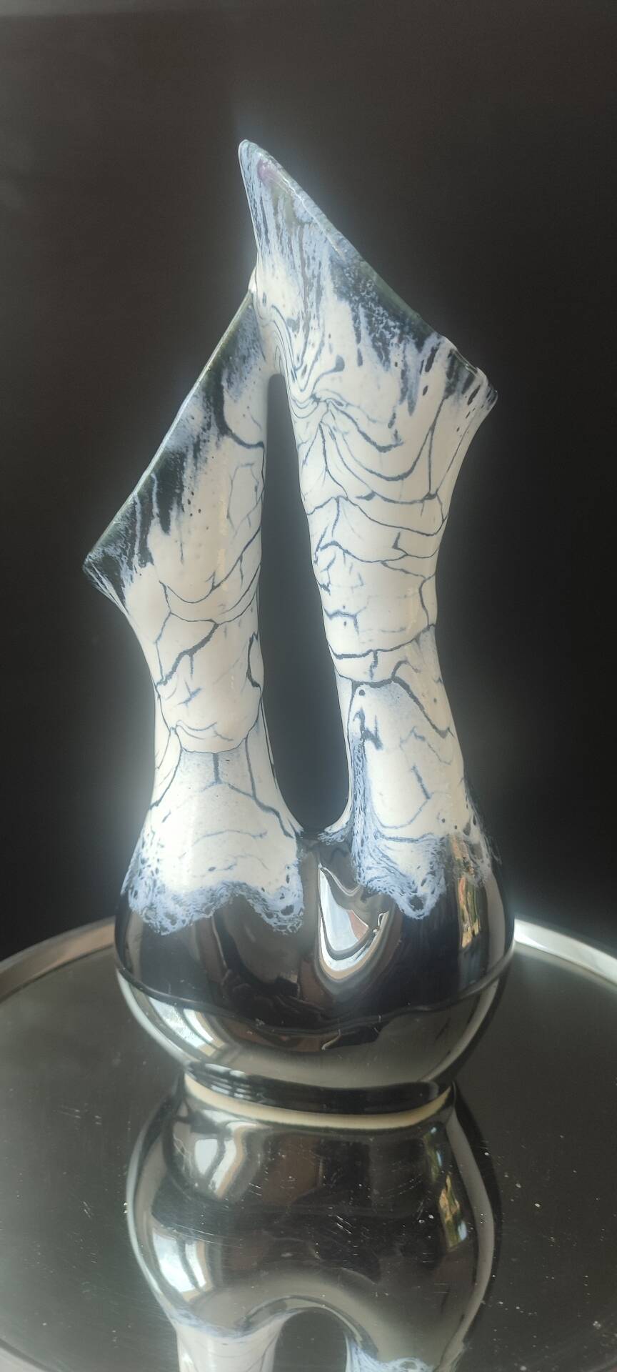 Sculptural ceramic vase Alpho (Alphonse Mouton) 24 cm