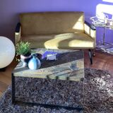Vintage slate stone coffee table