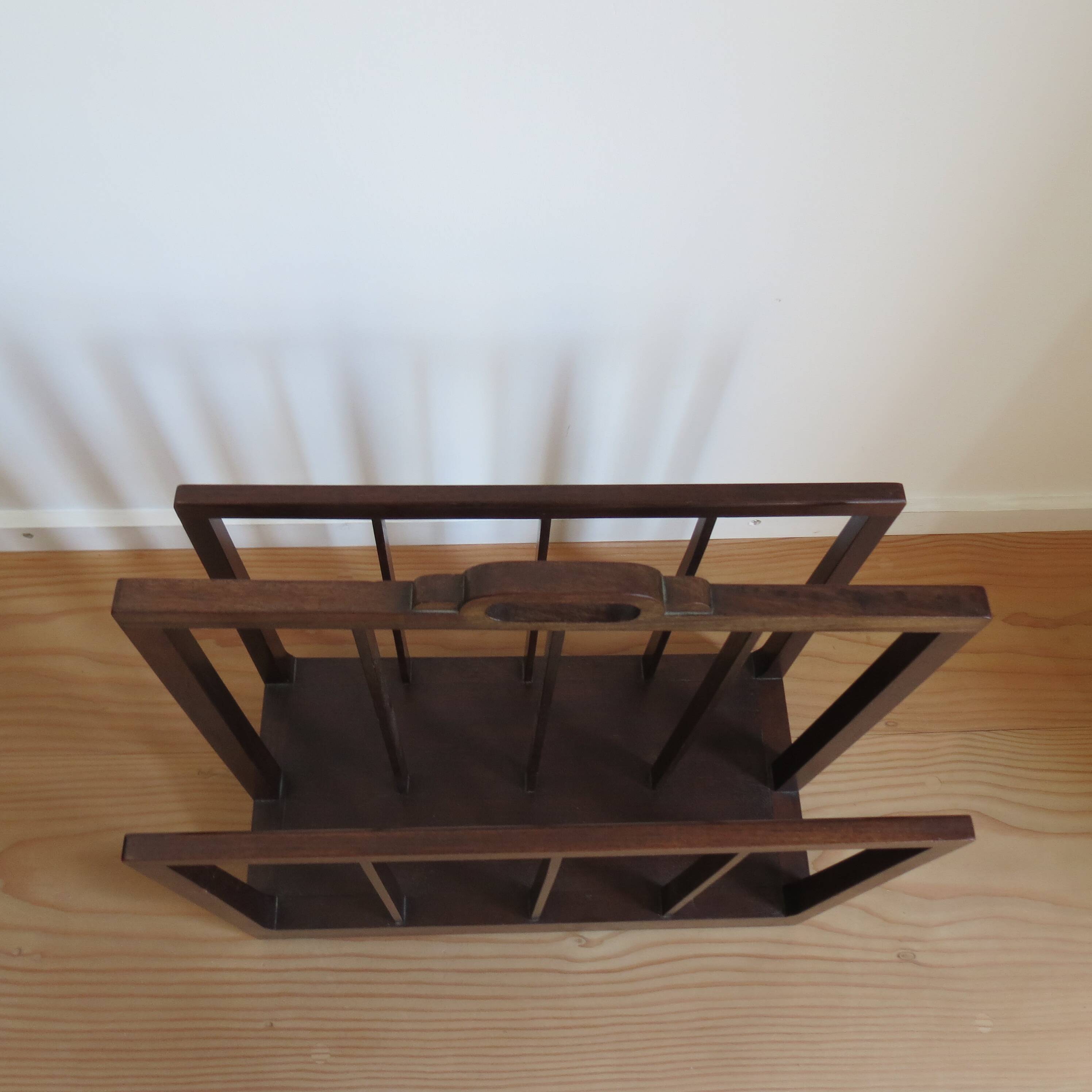 1930s Afrormosia Modernist Magazine Rack