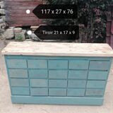 Old wooden workshop furniture