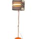 Vintage 70s floor lamp with orange trumpet base