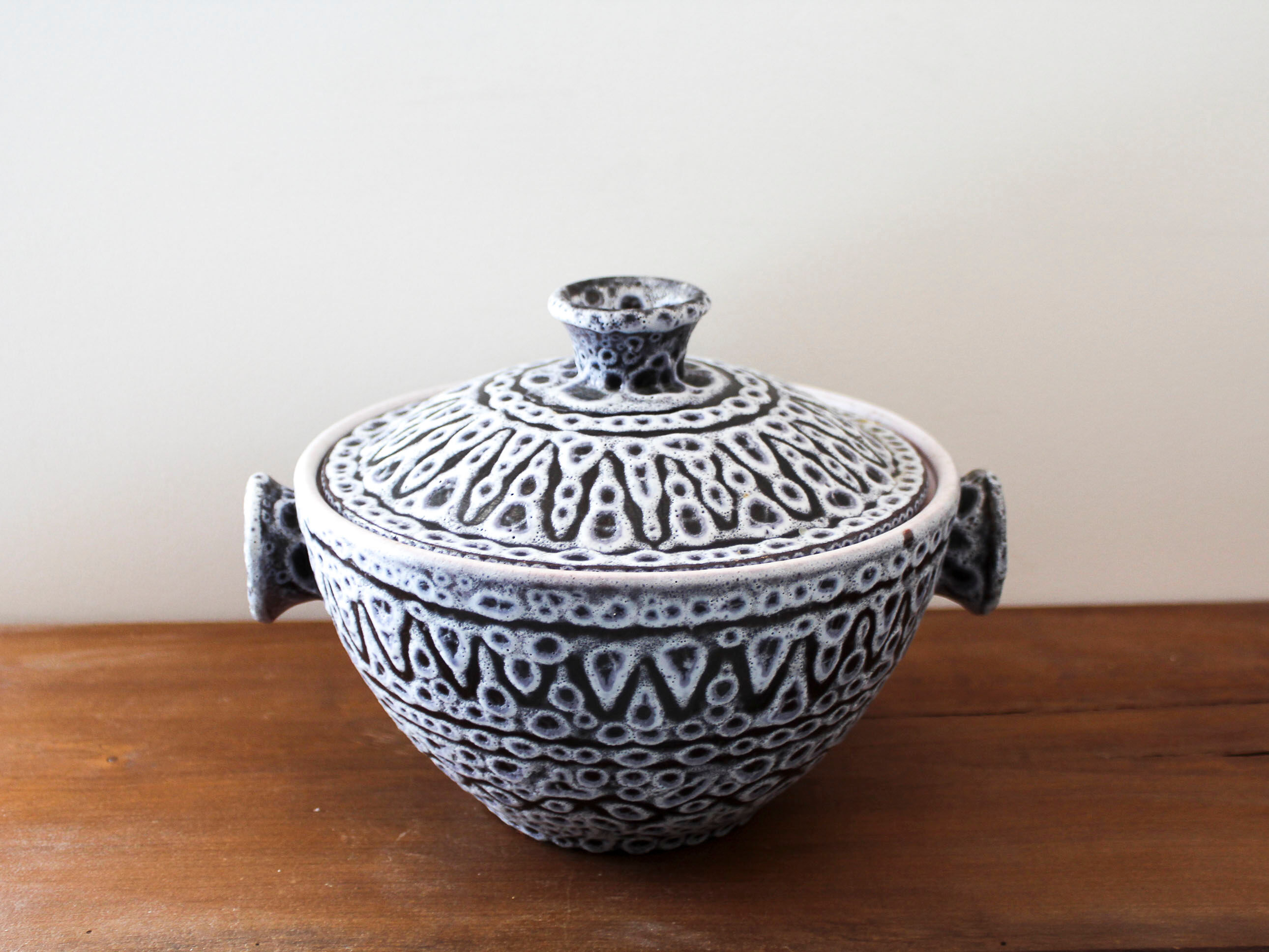Jean Austruy ceramic covered pot