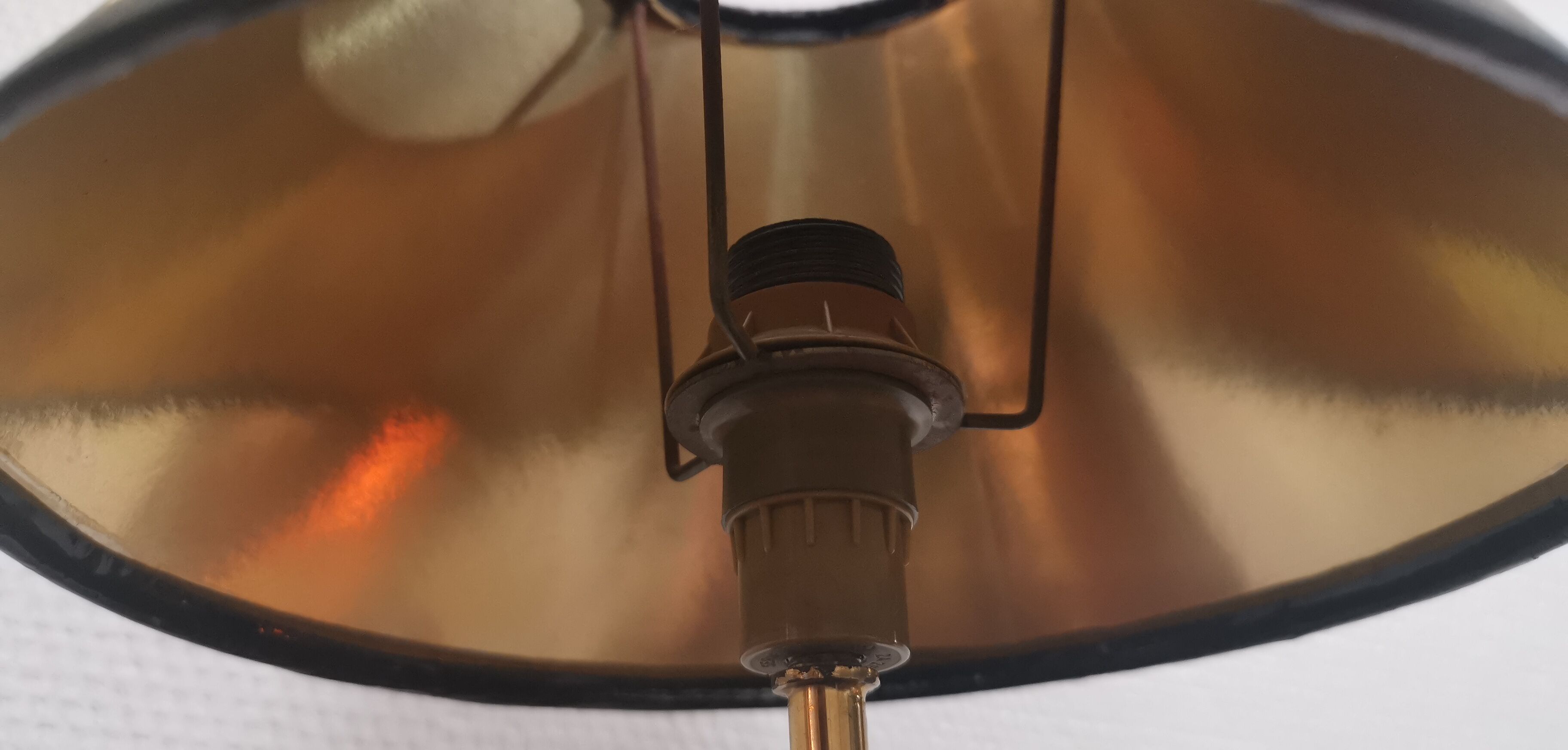 Owl lamp in brass of the 70s