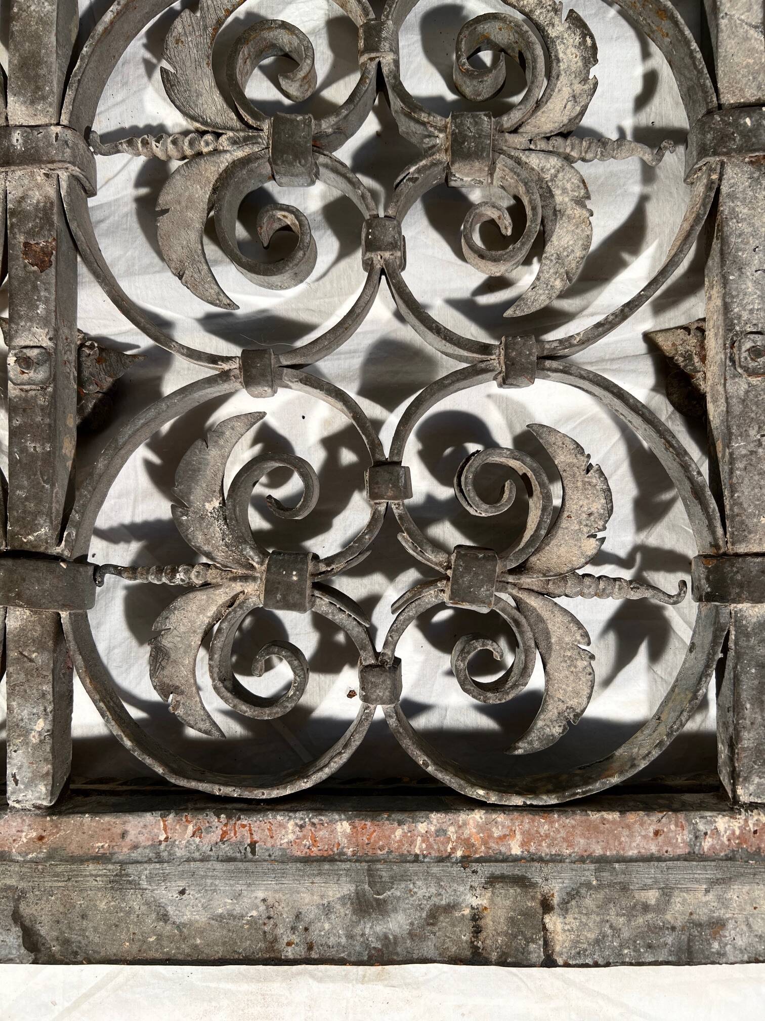 17th century wrought iron railing, balcony barrier railing