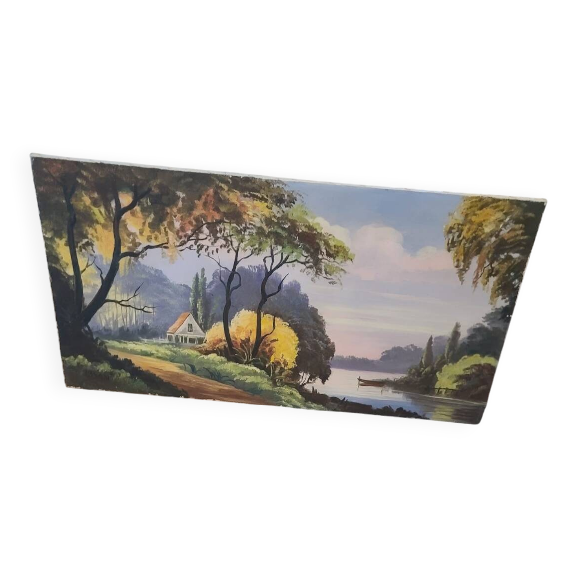 Painting on canvas signed Mosan