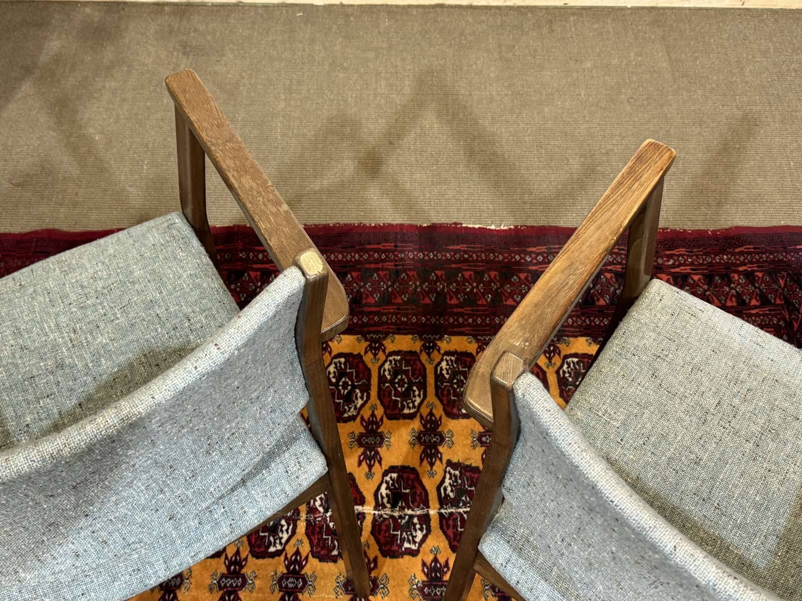 Pair of English teak armchairs from the 1970s.