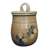 Handmade pot 14cm old vintage pottery flower decor wall hanging or to place on a beautiful piece of furniture