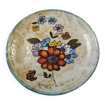 Assiette décorative en céramique de Vallauris par Francis – Années 70