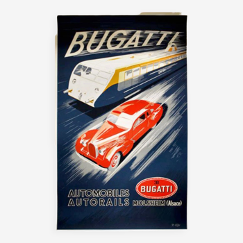 Affiche Bugatti Autorails (1938)