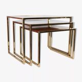Three interlocking, stackable tables, Renato Zevi