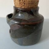 Ceramic pickle jar signed PK, Kerbenoen pottery, Michel Vergnes