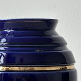 Royal blue vase with gold edging