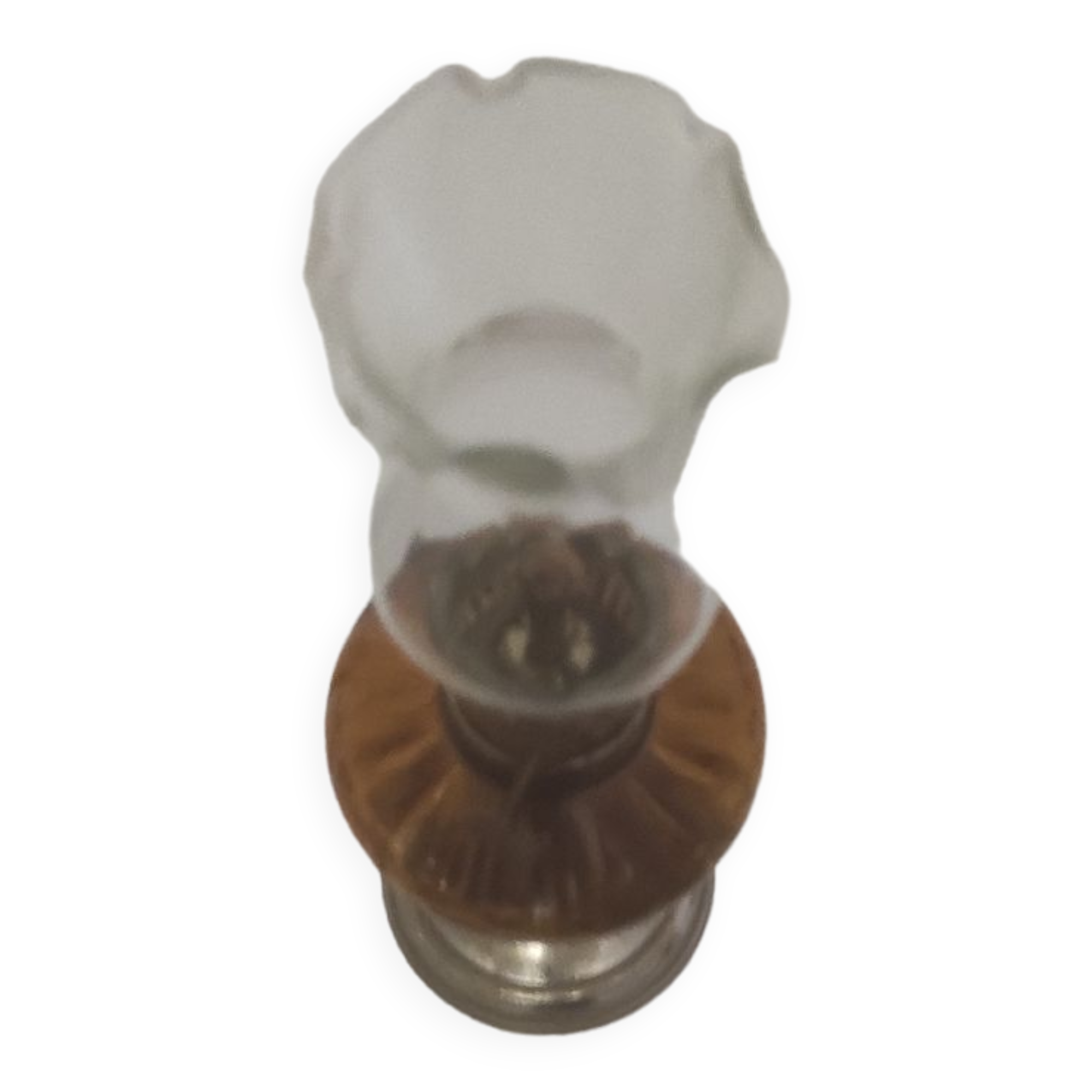 Oil lamp in bronze and crystal