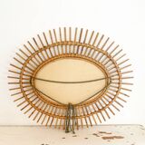 Vintage rattan mirror