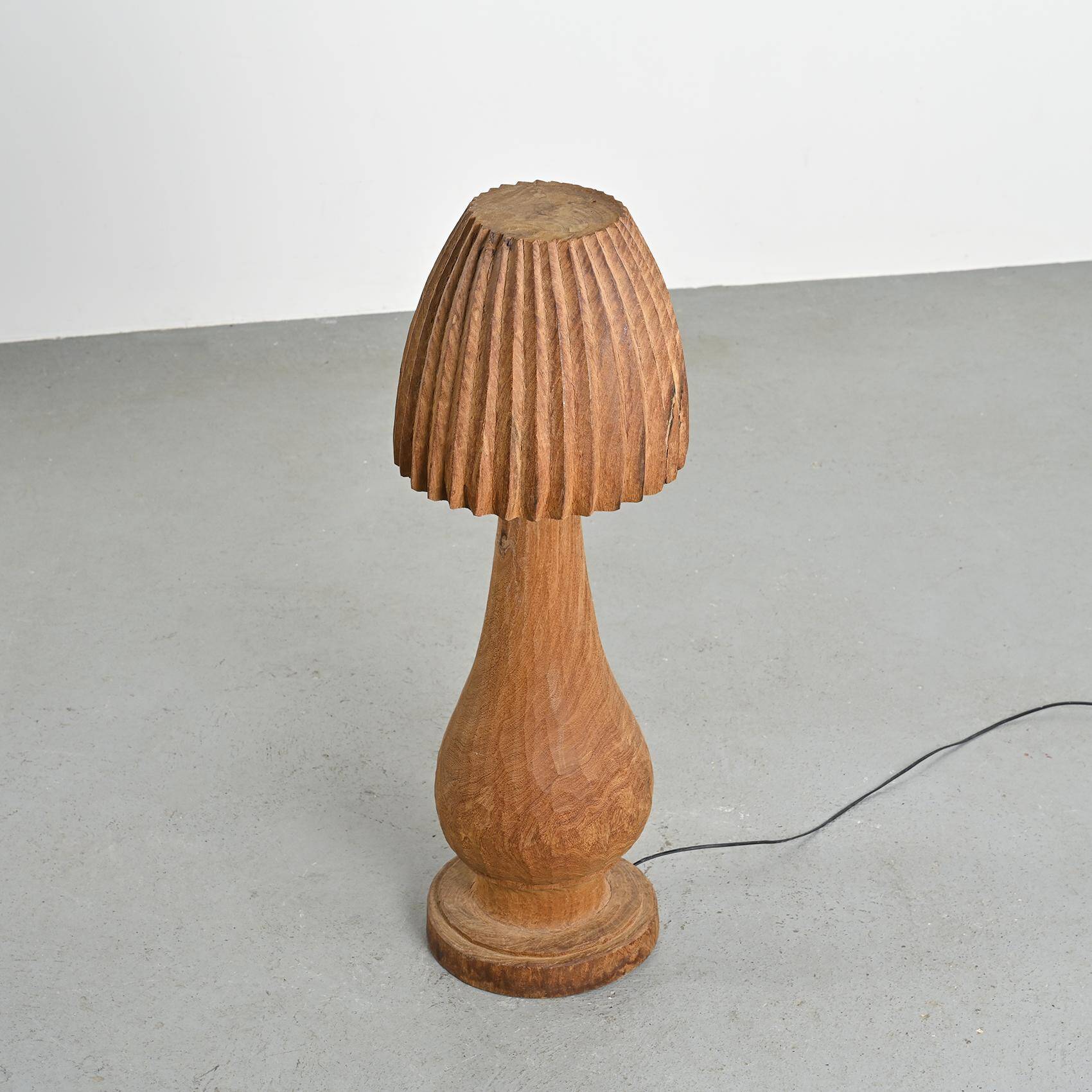 Large Brutalist Gouge Lamp, circa 1970
