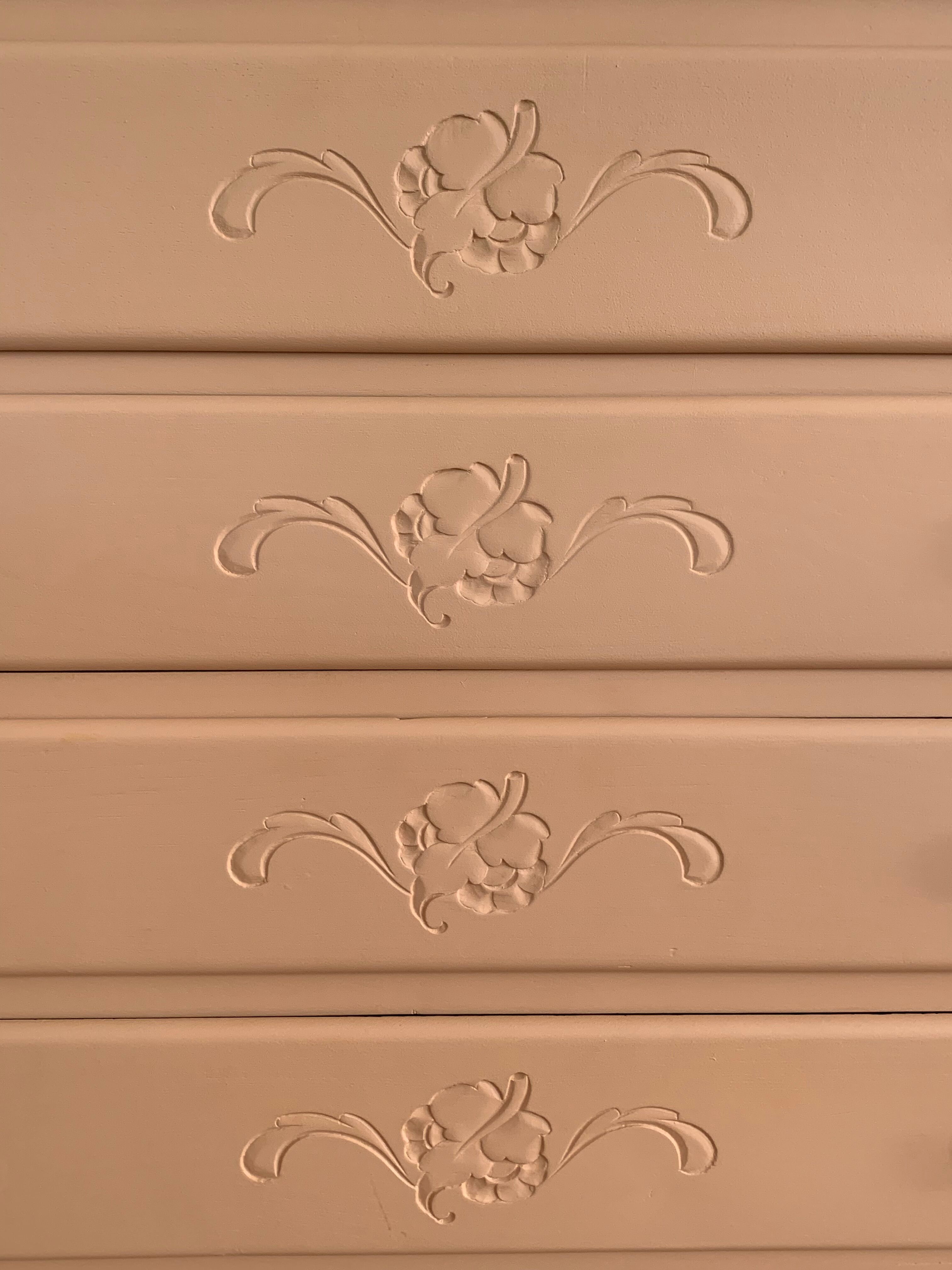 Commode vintage rose blush