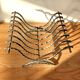 Silver metal cut in imitation of vintage bamboo.