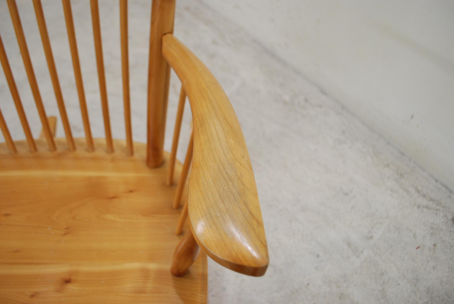 Rocking chair Wingback  par Albert Haberer pour Hermann Fleiner