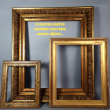 Square frame wood gilded stucco gold leaf for painting 34x34 cm SB