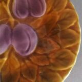 Plate slip plums Sarreguemines early twentieth century