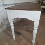 Console en bois peint en blanc