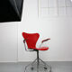 Chaise modèle 3217 Red Swivel par Arne Jacobsen pour Fritz Hansen