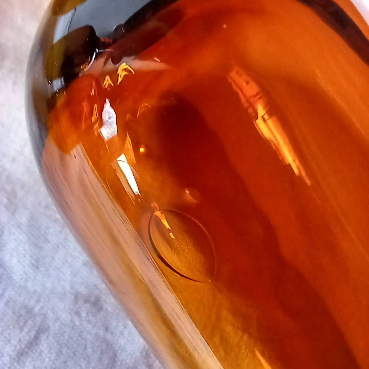 4 vintage aperitif glasses in amber glass