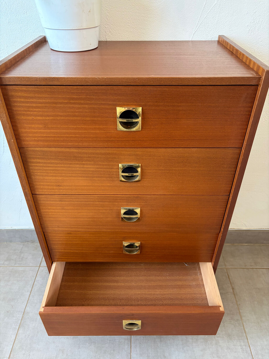 Vintage teak chest of drawers/commode