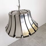 Mid-century steel suspension lamp by E. Martinelli for Martinelli Luce