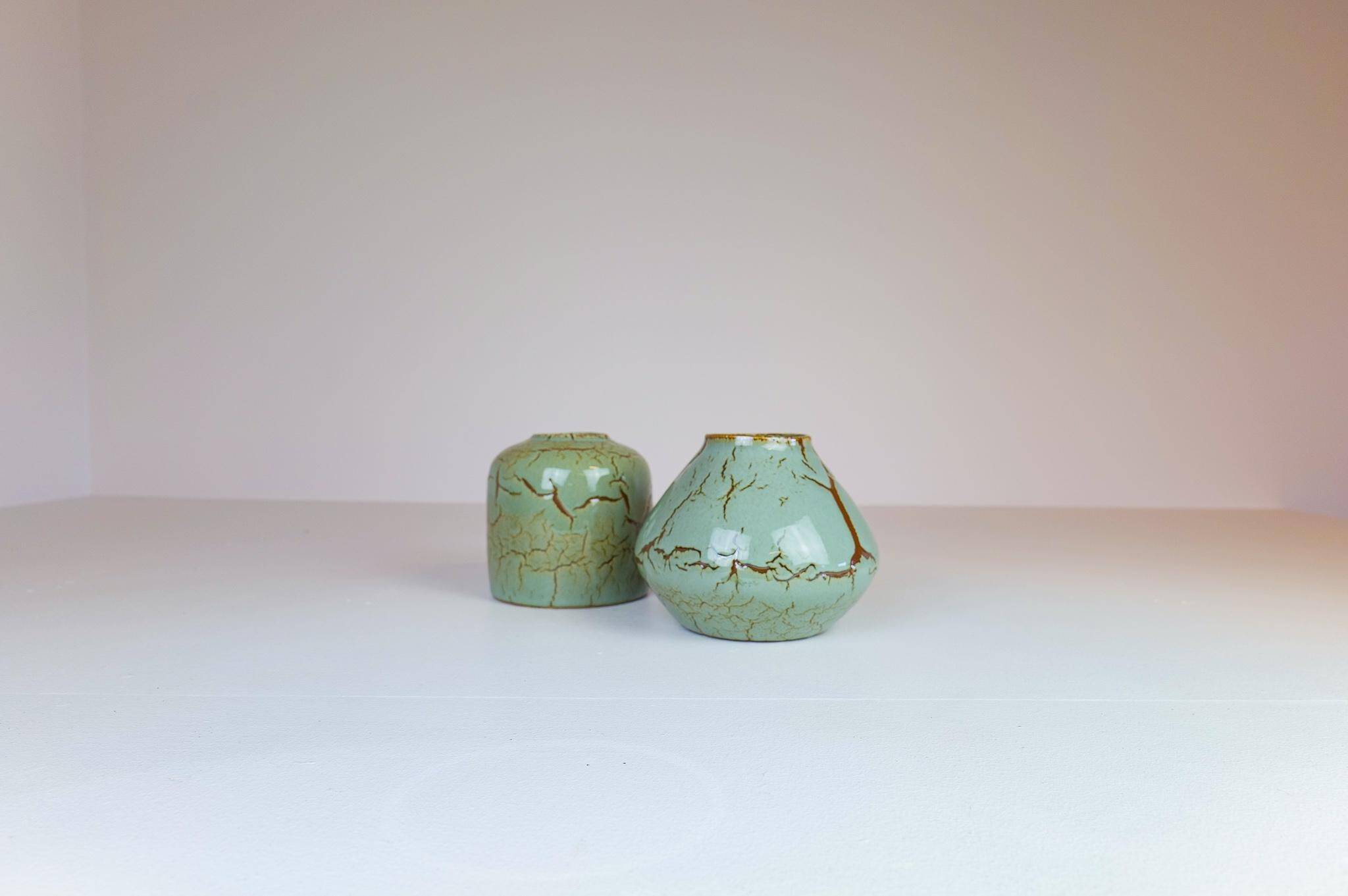 Unique pieces in modern mid-century ceramics by Carl-Harry Stålhane, Rörstrand, Sweden.