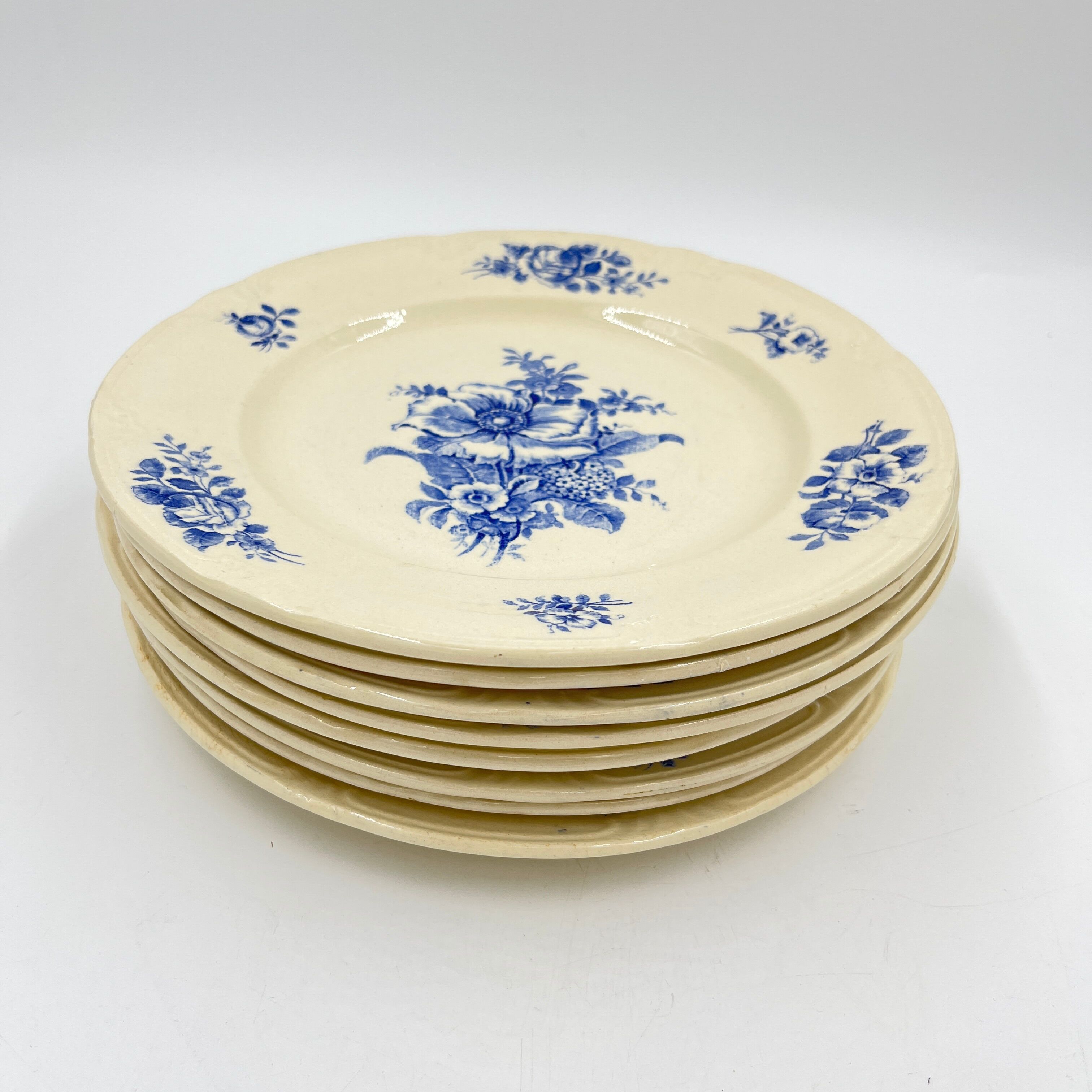 Set of 20 plates Boch Frères décor Rhodia