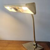 Lampe de bureau style banquier laiton 1970