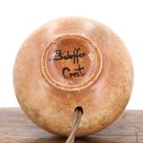 Brown ceramic lamp by pierre scheffer, 1970s