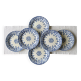 6 old flat plates in Gien earthenware