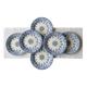 6 old flat plates in Gien earthenware
