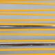 Yellow scoubidou head rest and vintage chrome metal