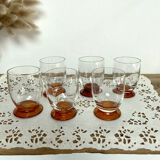 6 vintage liquor glasses