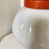 Retro orange opaline ball pendant light lamp