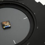 Gigantic rare heavy Sunburst mirror wall clock from the 1970s | Ø 70 cm