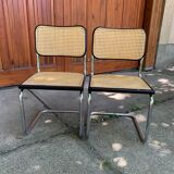 Chaise Cesca Marcel Breuer B32 italienne moderne du milieu du siècle, ensemble de 4 années 70